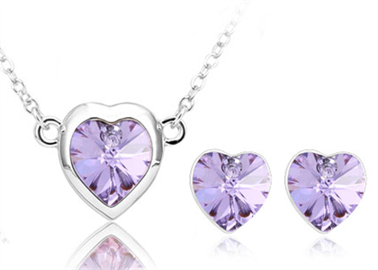 Rhodium Plated | Gemstone Pendant Sets